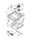 Whirlpool RF375PXDQ0 cooktop diagram