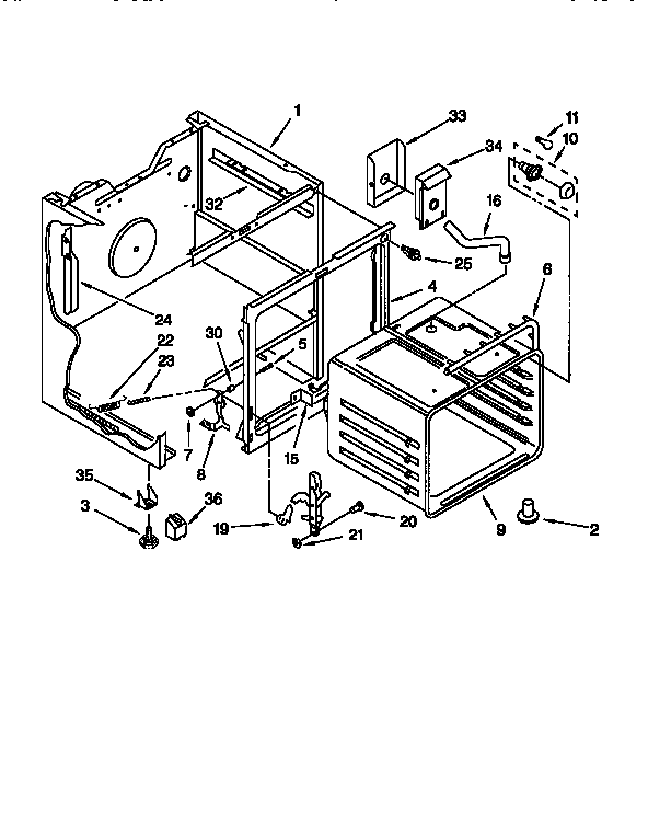 Whirlpool RF374PXDZ0 oven diagram