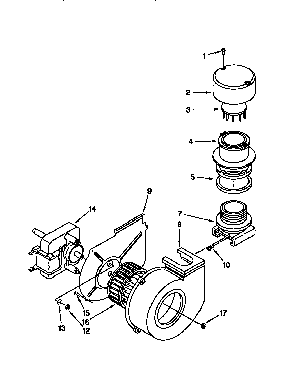 KitchenAid KUDI23HBWH0 blower diagram