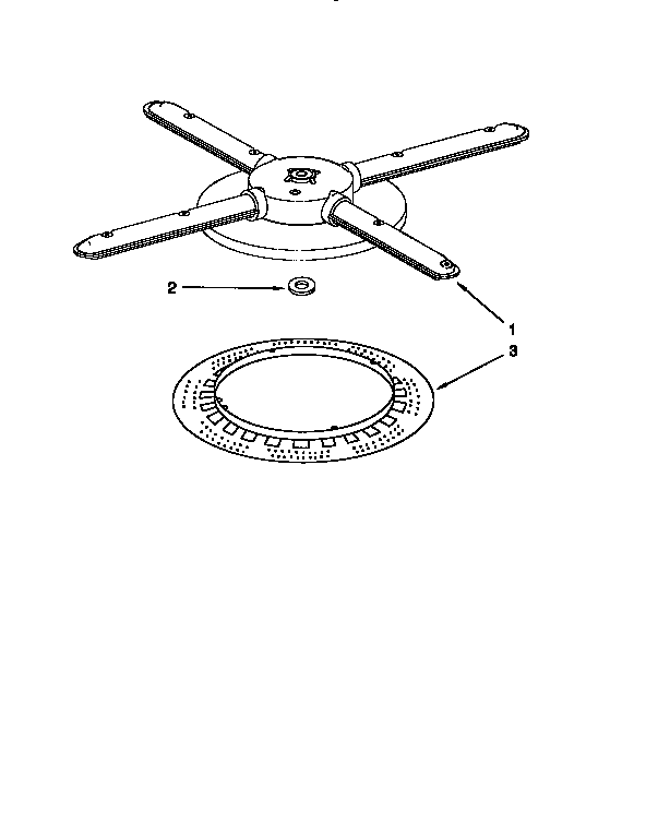 KitchenAid KUDI23HBWH0 lower washarm and strainer diagram