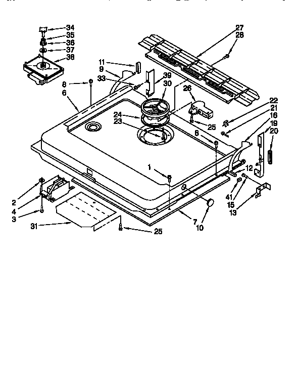KitchenAid KUDI23HBWH0 door and latch diagram