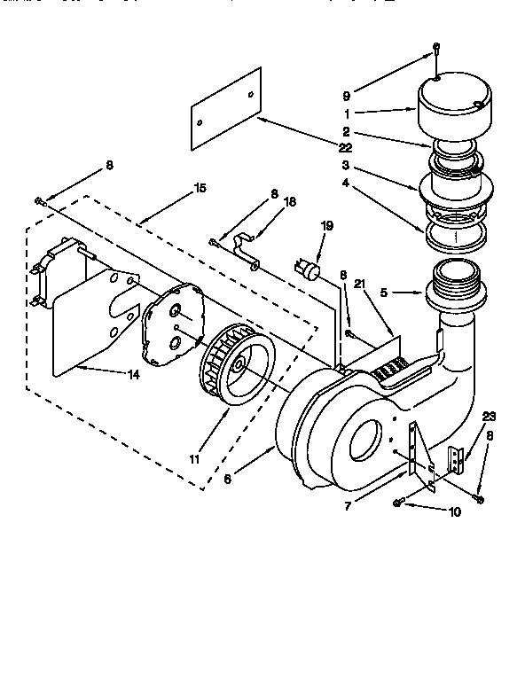 KitchenAid KUDA23HB0 blower diagram