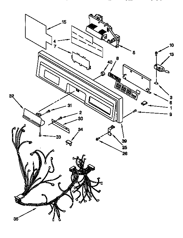 KitchenAid KUDA23HB0 control panel diagram