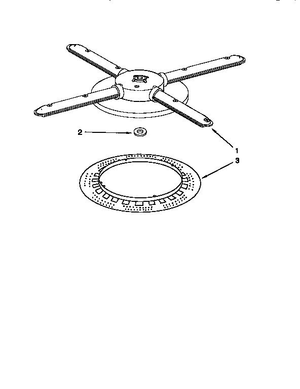 KitchenAid KUDA23HB0 lower washarm and strainer diagram