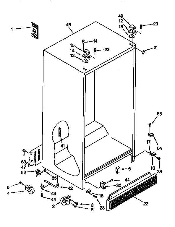 Kenmore 1069557611 cabinet diagram