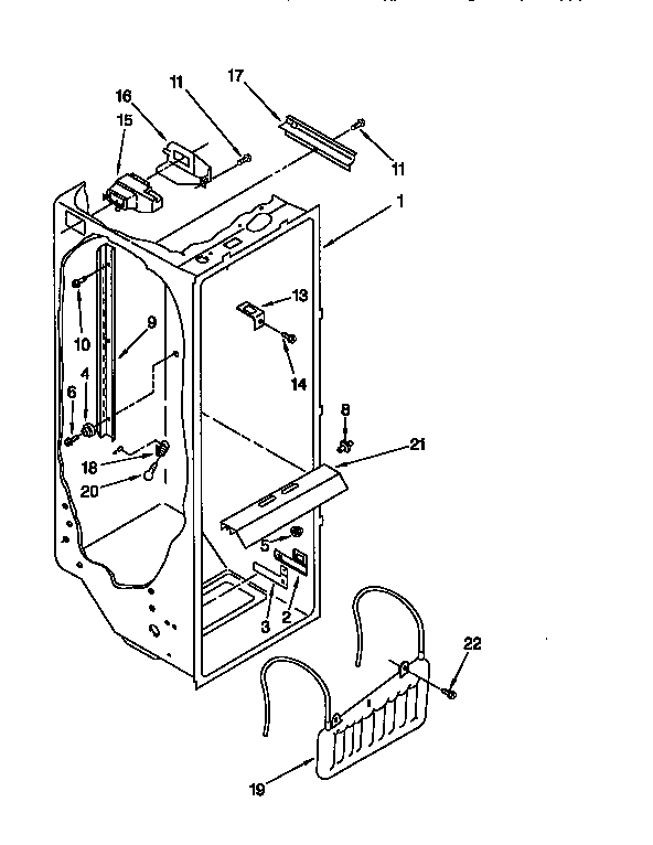 Kenmore 1069557611 refrigerator liner diagram