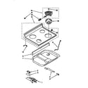 Whirlpool RF360BXDN0 cooktop diagram