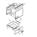 Whirlpool RF360BXDN0 door and drawer diagram