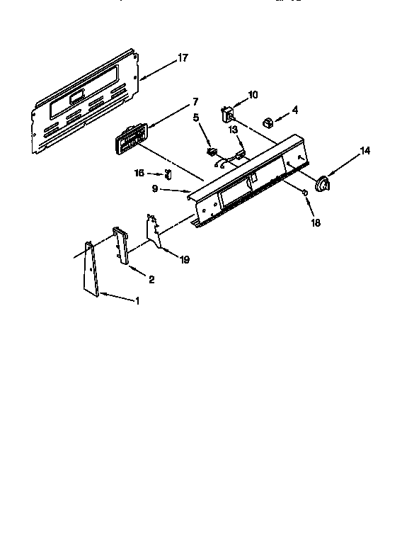 Whirlpool RF374PXDZ1 control panel diagram