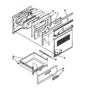 Whirlpool RF374PXDZ1 door and drawer diagram