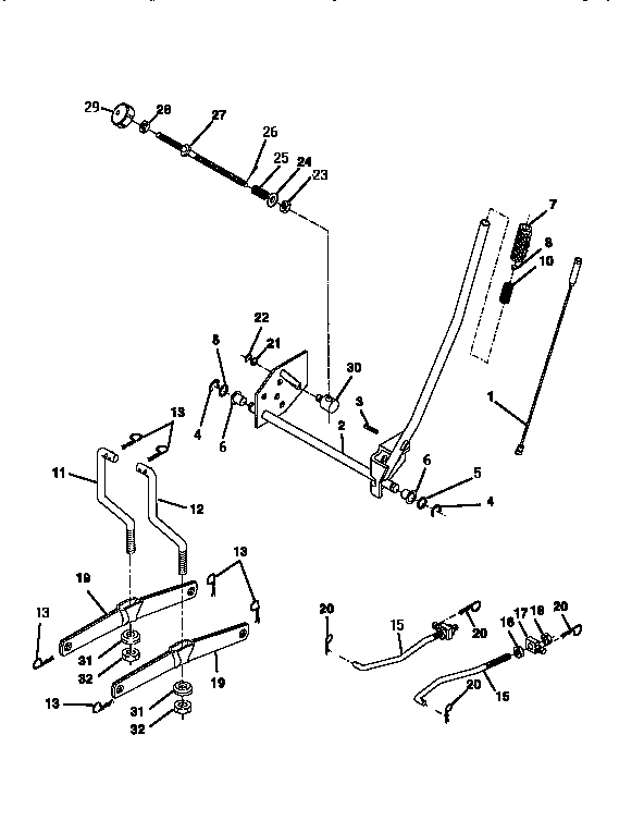 Craftsman 917252561 mower lift diagram