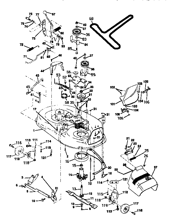Craftsman 917252561 mower deck diagram