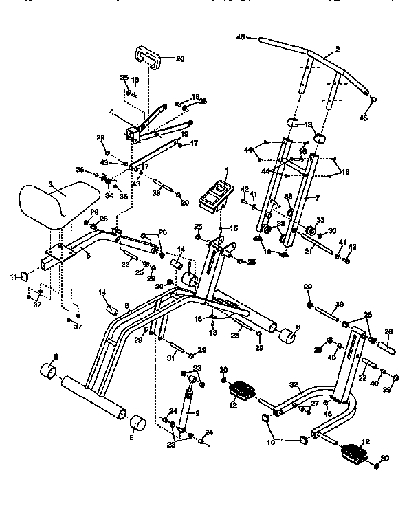 Weslo WLCR94050 unit parts diagram