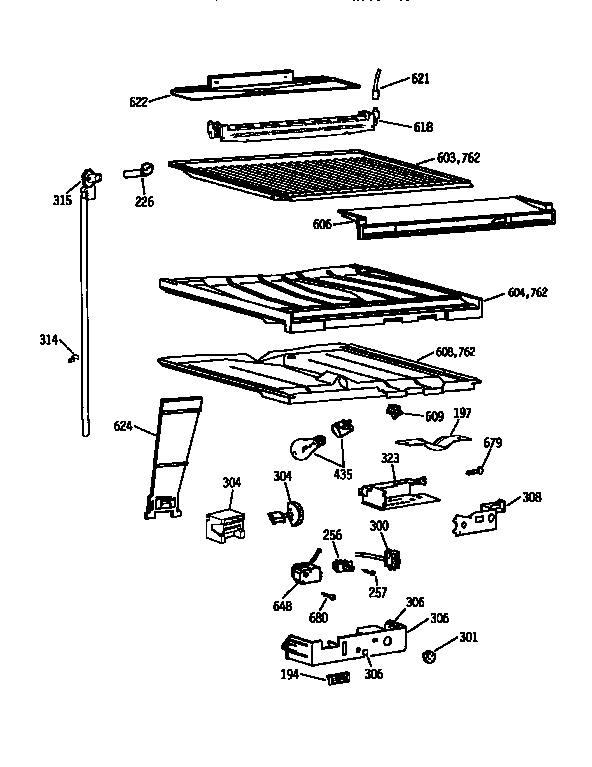 Kenmore 3639651628 compartment separator diagram
