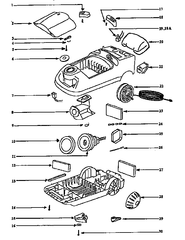 Eureka 6876A base assembly diagram