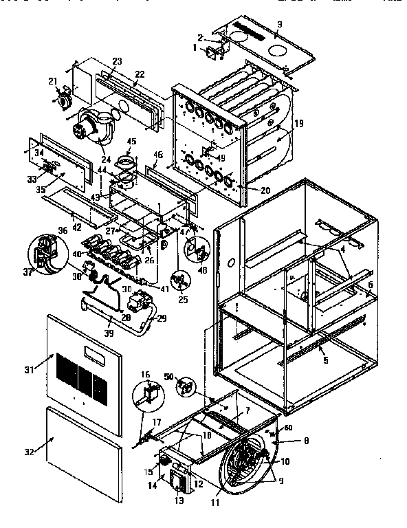 ICP NTC7050BFA1 furnace assembly diagram