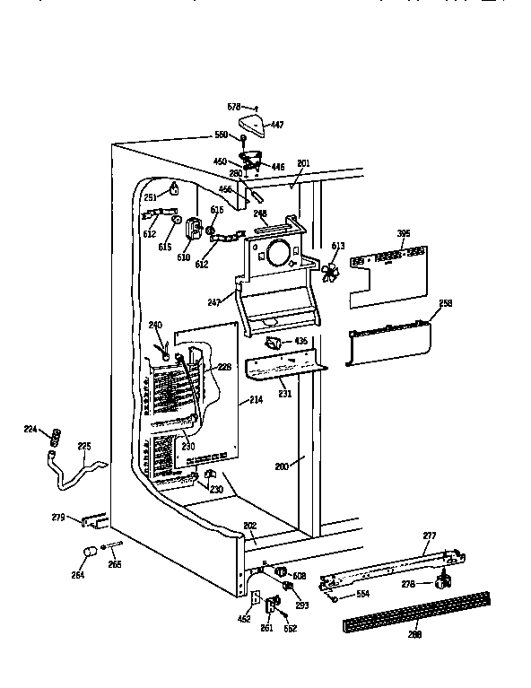 Kenmore 3639557780 freezer section diagram