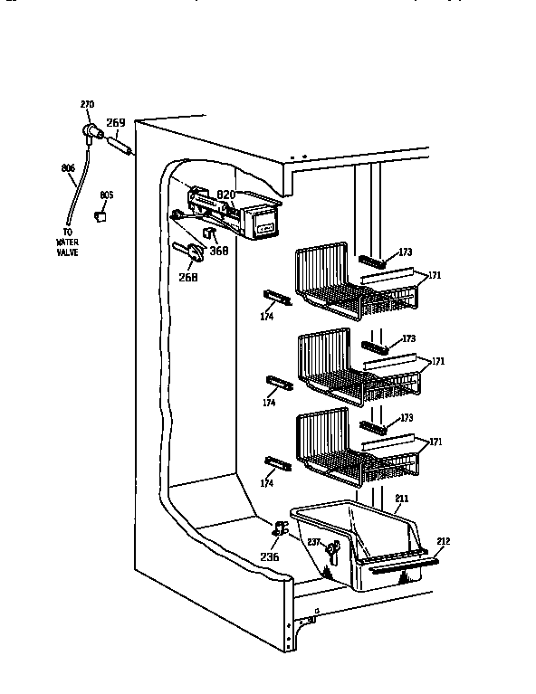 Kenmore 3639557780 freezer section diagram