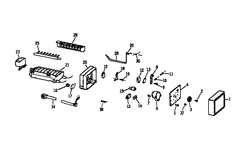 Kenmore 3639552750 icemaker wr30x0320 diagram