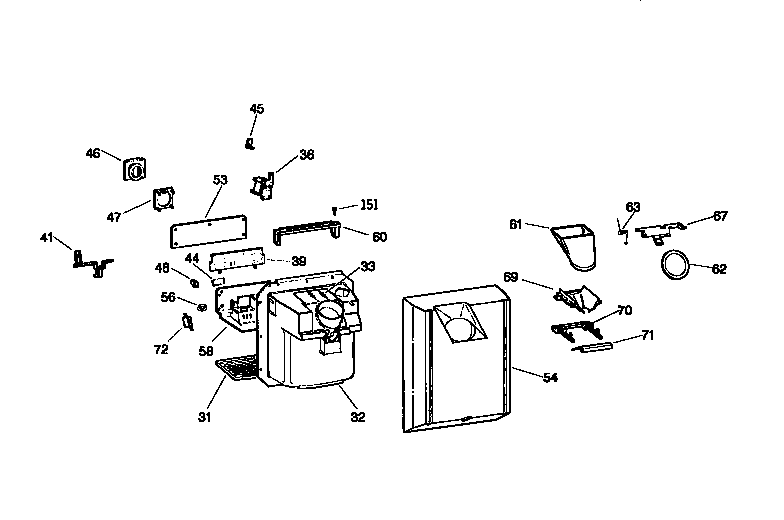 Kenmore 3639562670 dispenser diagram