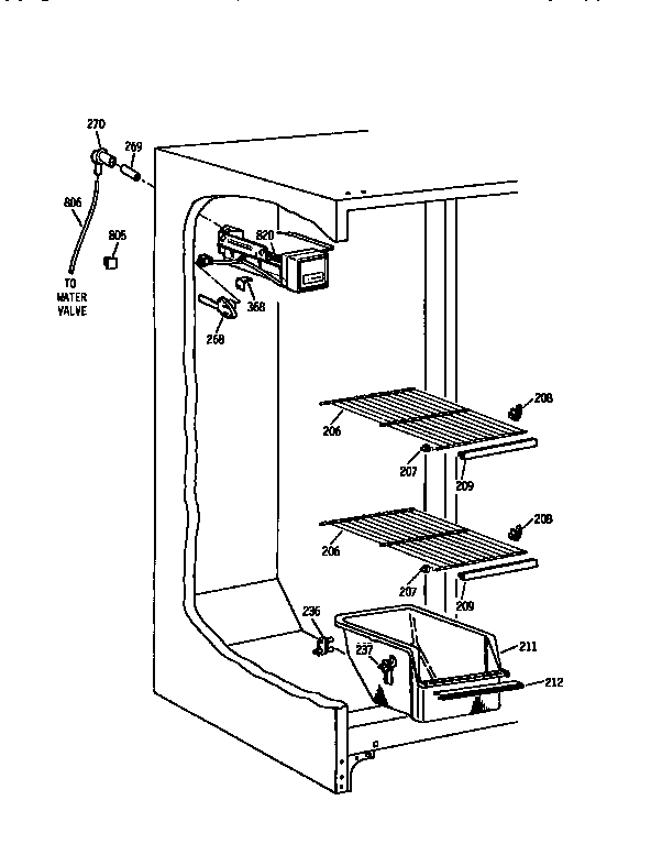 Kenmore 3639562670 freezer section diagram