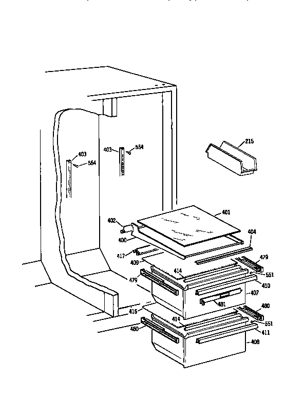 Kenmore 3639562670 fresh food section diagram