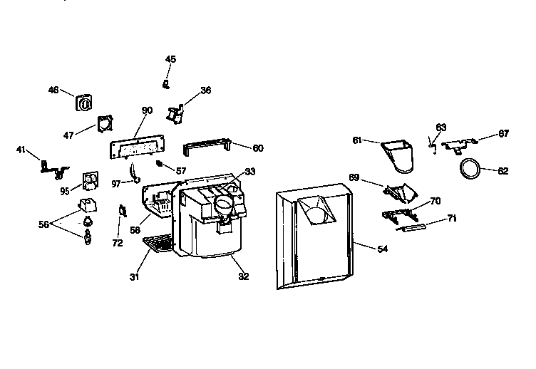 Kenmore 3639537854 dispenser diagram