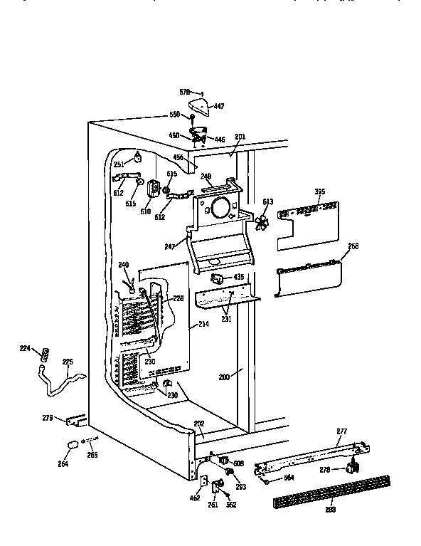 Kenmore 3639537854 freezer section diagram