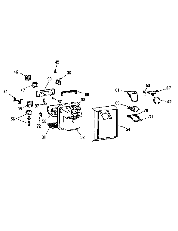 Kenmore 3639537824 dispenser diagram