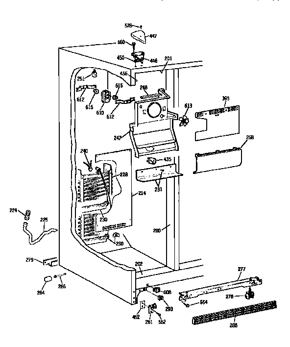Kenmore 3639537824 freezer section diagram