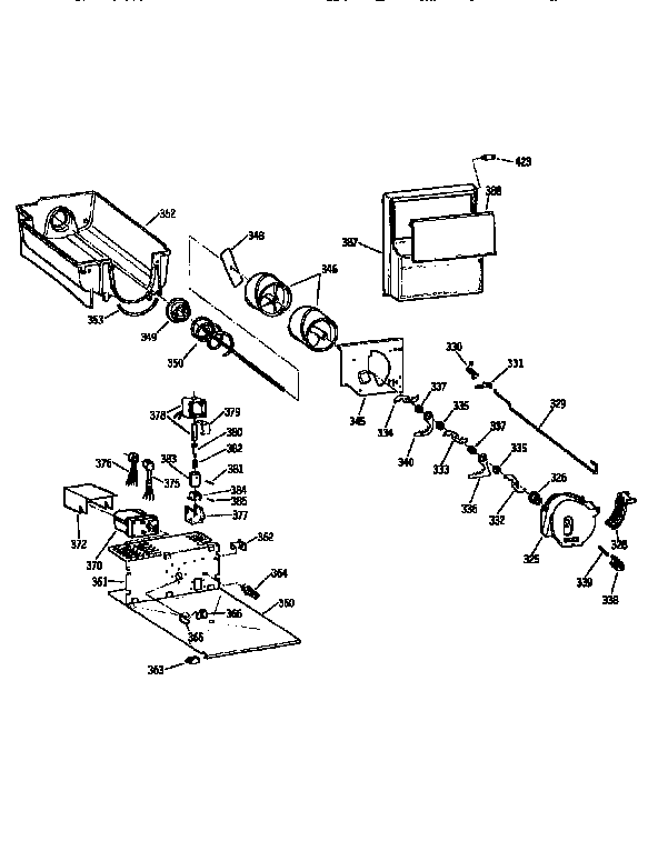 Kenmore 3639537824 ice bucket diagram