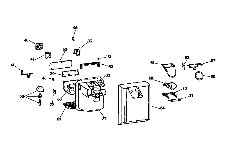 Kenmore 3639550920 dispenser diagram
