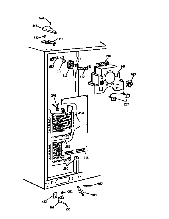 Kenmore 3639550920 freezer section diagram