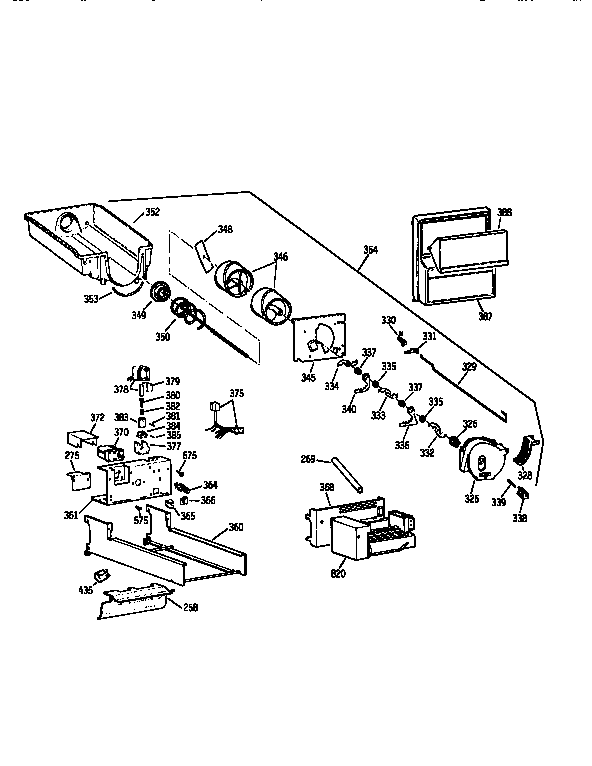 Kenmore 3639550920 ice bucket diagram