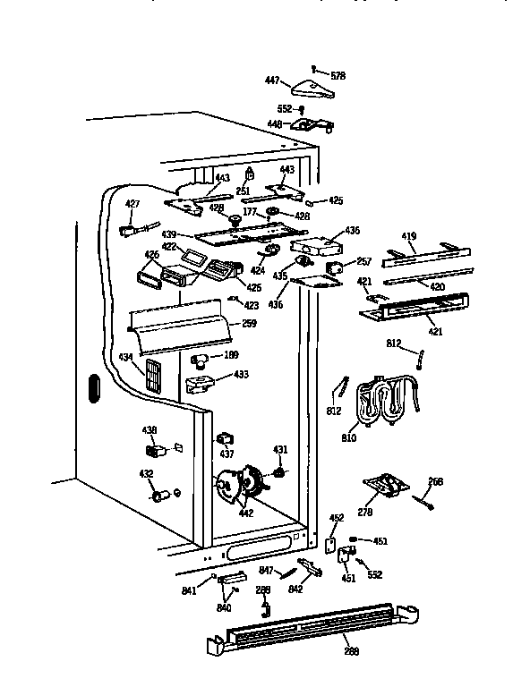 Kenmore 3639550920 fresh food section diagram