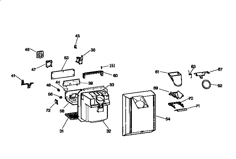 Kenmore 3639552750 dispenser diagram