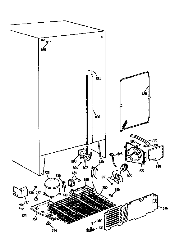 Kenmore 3639552750 unit diagram