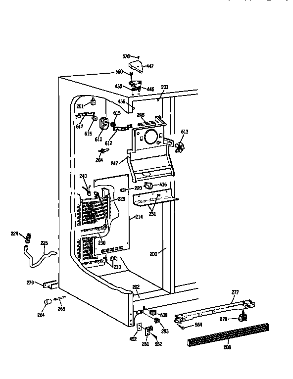 Kenmore 3639550417 freezer section diagram