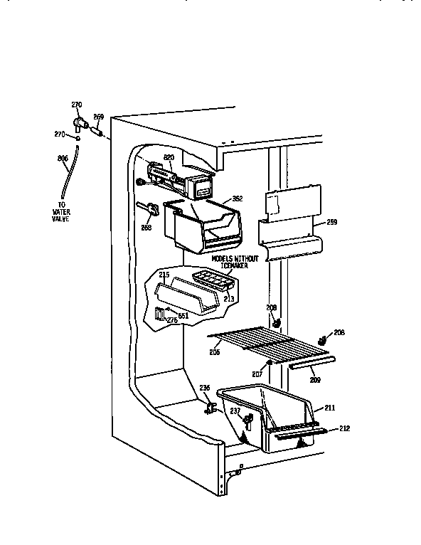 Kenmore 3639550417 freezer section diagram
