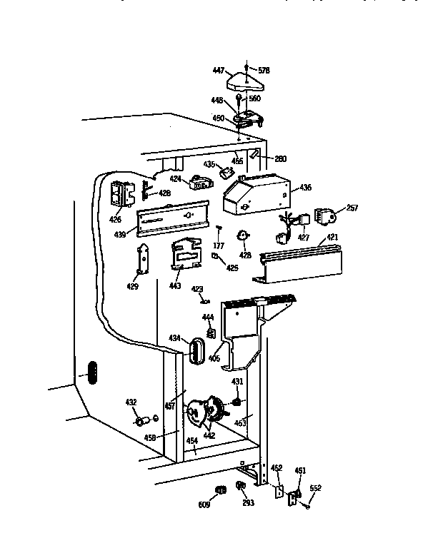 Kenmore 3639550417 fresh food section diagram