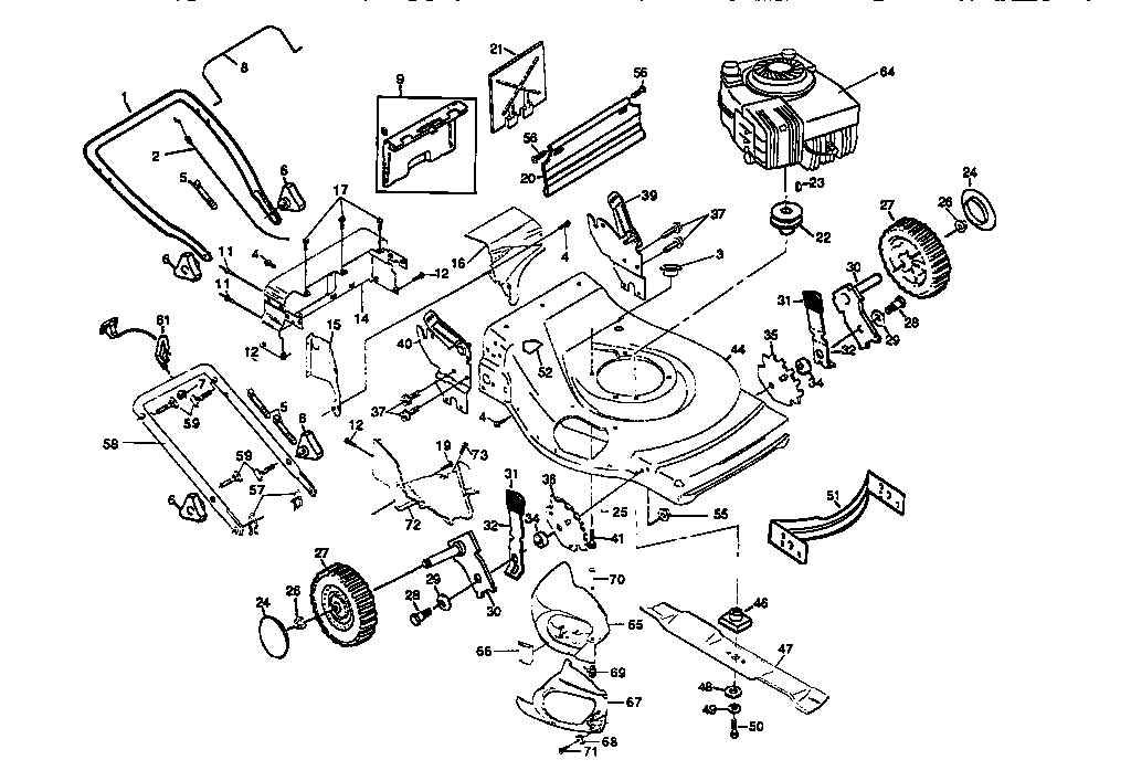 Craftsman 917372871 mower deck diagram