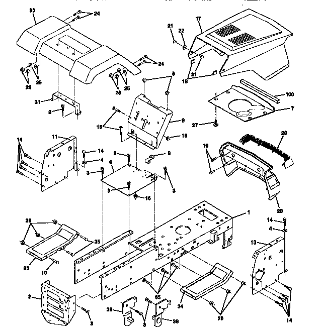 Craftsman 917252451 chassis and enclosures diagram