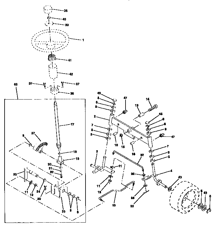 Craftsman 917252451 steering assembly diagram
