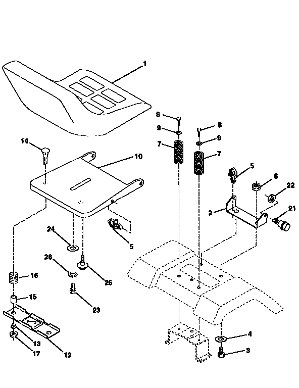 Craftsman 917252451 seat assembly diagram