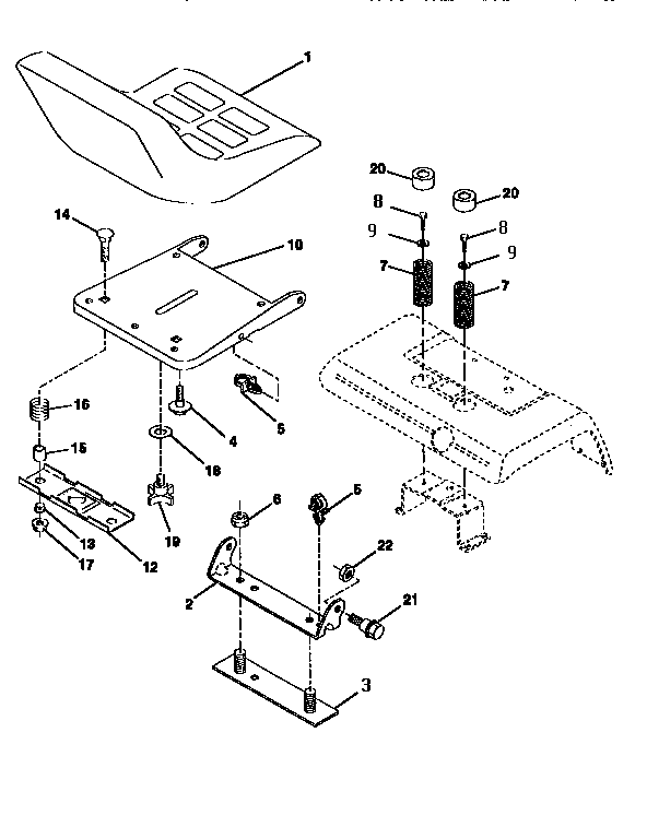 Craftsman 917250481 seat assembly diagram