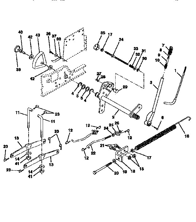 Craftsman 917250481 lift assembly diagram