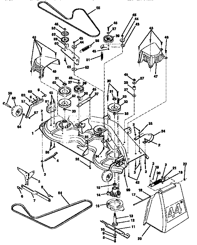 Craftsman 917250481 mower deck diagram