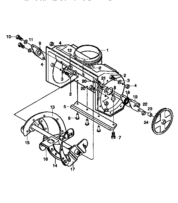 Craftsman 536884680 auger housing diagram
