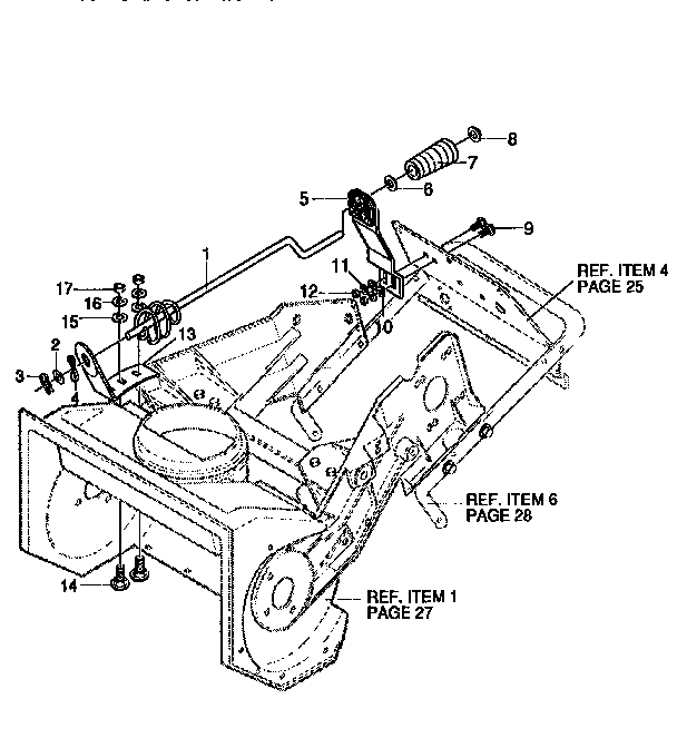 Craftsman 536884680 chute control rod diagram