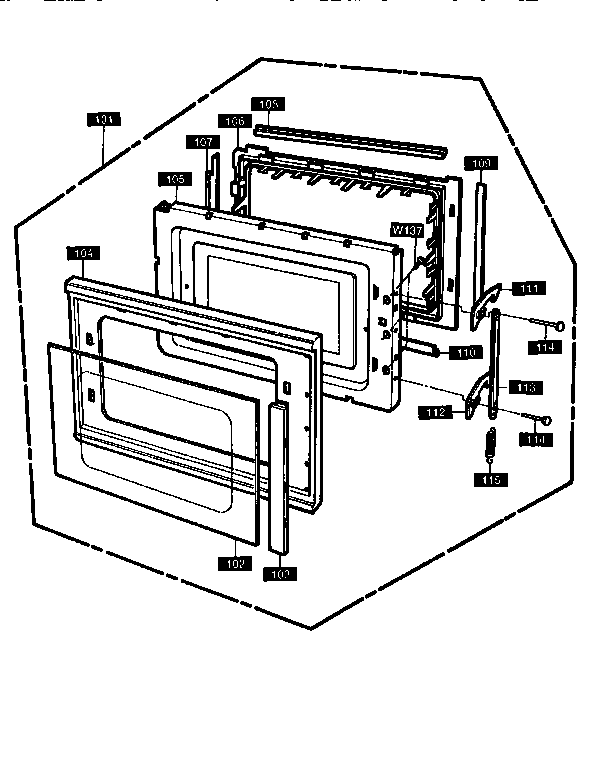 Kenmore 72189972590 door diagram